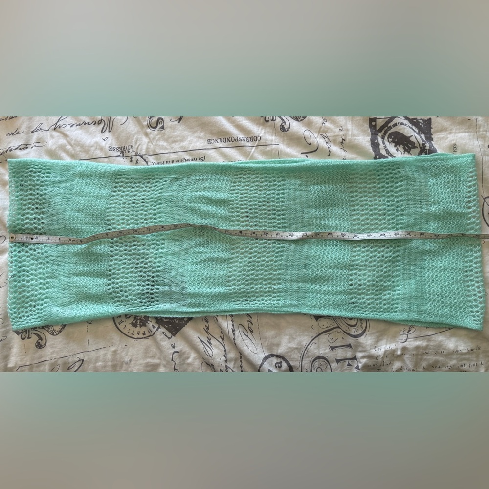Cozy Mint Green Knitted Infinity Scarf